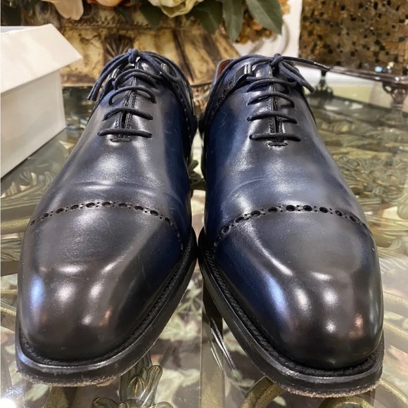 BLUE SOLE SHOES Lutisburg Navy Lace Up Dress Shoes (12) - Picture 6 of 12